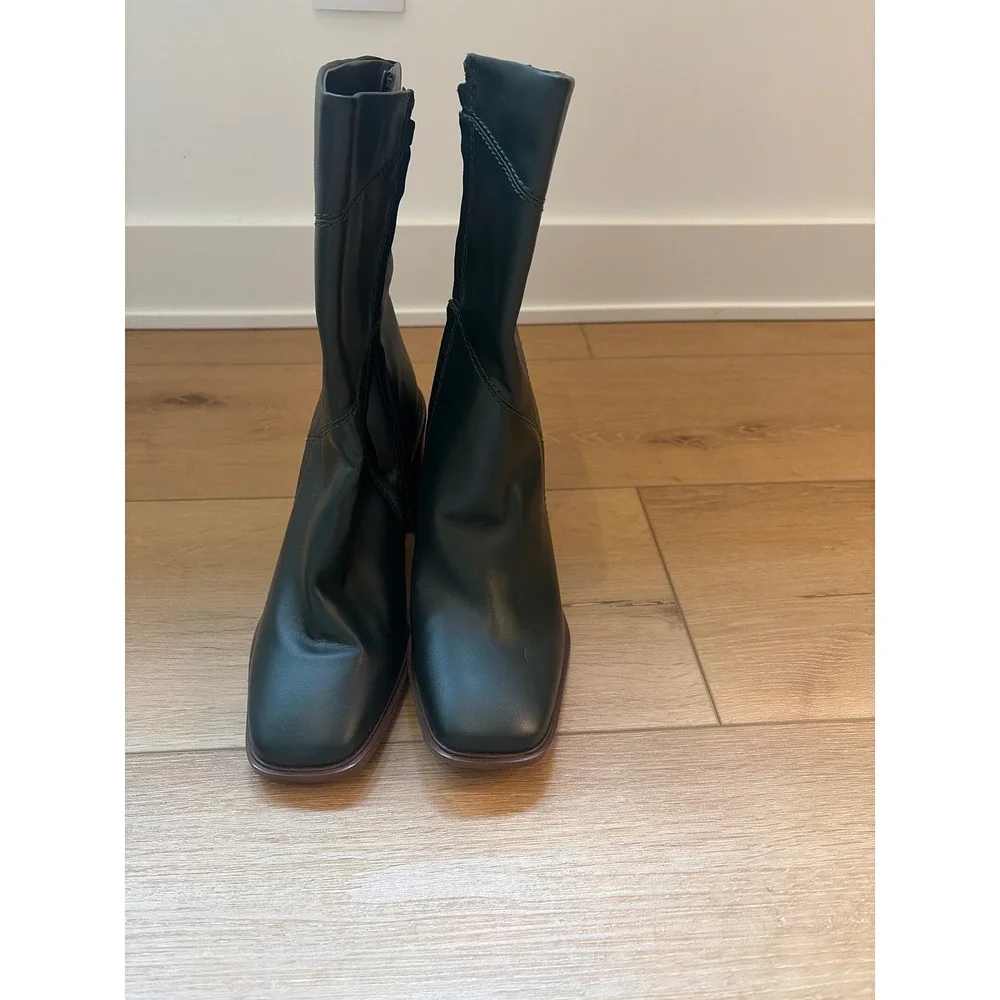 Franco Sarto Womens‎ Stevie Green Mid-Calf Boots Shoes Size 10 Medium Stormy